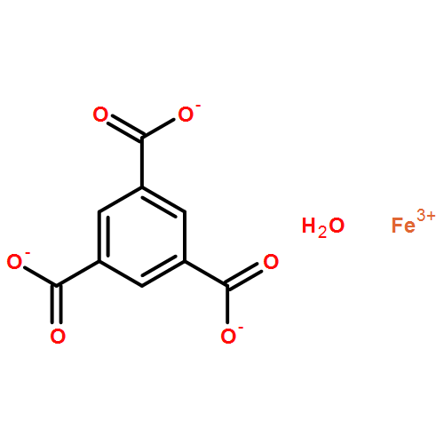 MOF&Iron(III) 1,3,5-benzenetricarboxylate hydrate, porous (F-free MIL-100(Fe), KRICT F100) [Iron trimesate]
