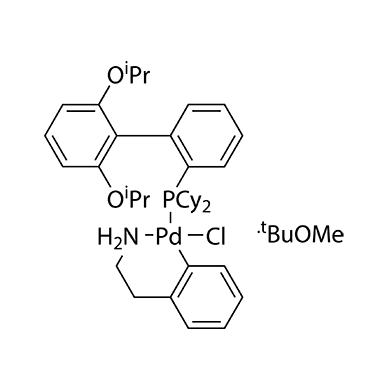 Chloro(2-dicyclohexylphosphino-2,6-di-i-propoxy-1,1-biphenyl)[2-(2-aminoethyl)phenyl] palladium(II),methyl-t-butylether adduct