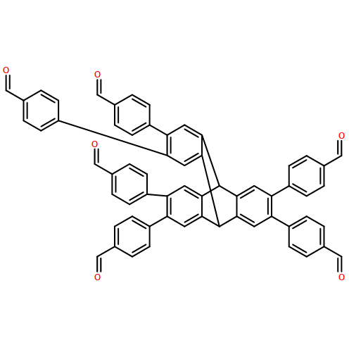 4,4‘,4‘‘,4‘‘‘,4‘‘‘‘,4‘‘‘‘‘-(9,10-dihydro-9,10-[1,2]benzenoanthracene-2,3,6,7,14,15-hexayl)hexabenzaldehyde