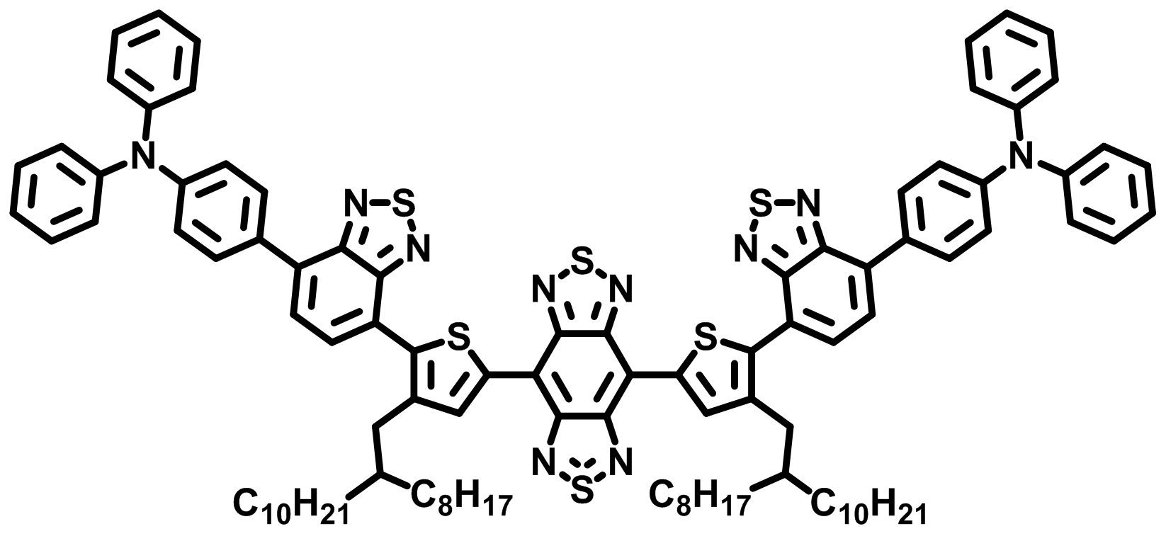 Near-infrared two-region fluorescent dye BBTDT-BT-TPA