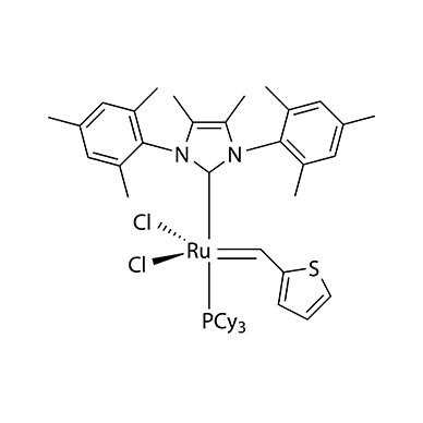Tricyclohexylphosphine[4,5-dimethyl-1,3-bis(2,4,6-trimethylphenyl)imidazol-2-ylidene][2-thienylmethylene]ruthenium(II) dichloride