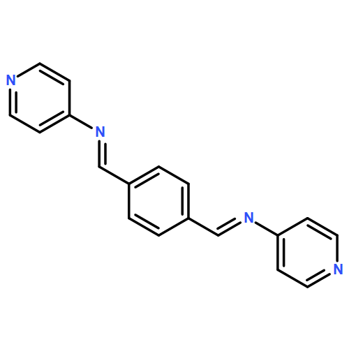 (N,N‘E,N,N‘E)-N,N‘-(1,4-亚苯基双(甲基亚基亚基))双(吡啶-4-胺)